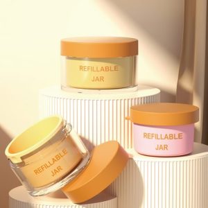 PET refillable eco friendly cream jar