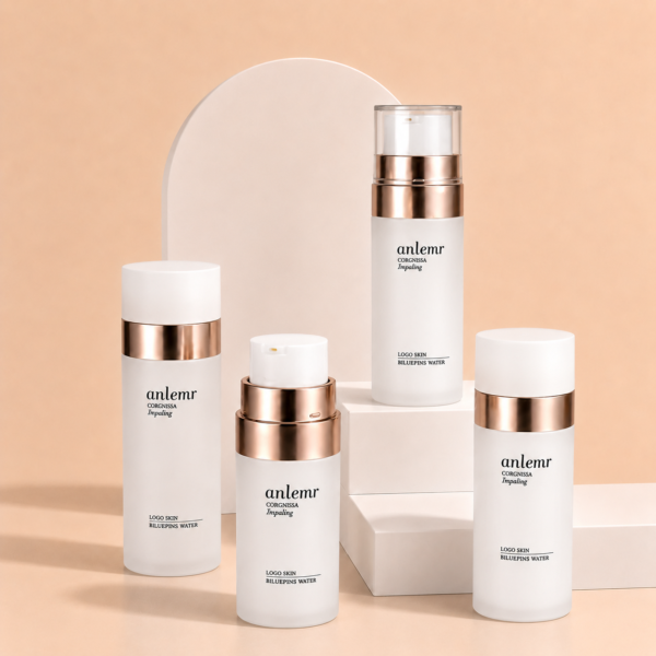 <b>Luxury Airless Pump Bottle for Skincare, Refillable</b><br>30ml, 50ml<br>SKU: 612AB-RNB