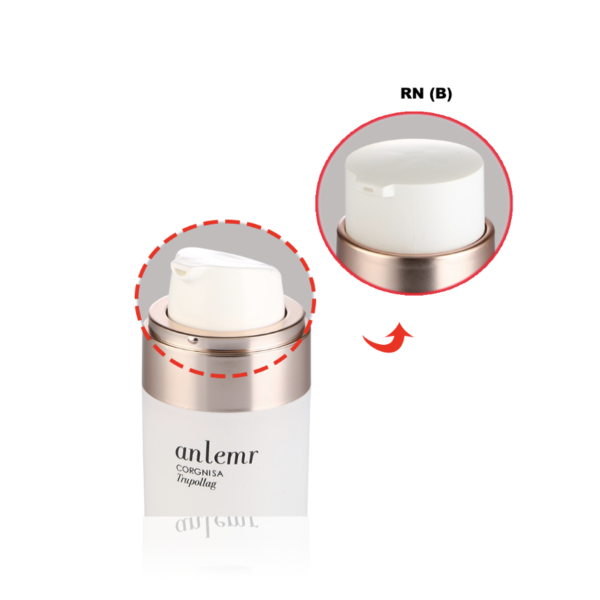 <b>Luxury Airless Pump Bottle for Skincare, Refillable</b><br>30ml, 50ml<br>SKU: 612AB-RNB - Image 4