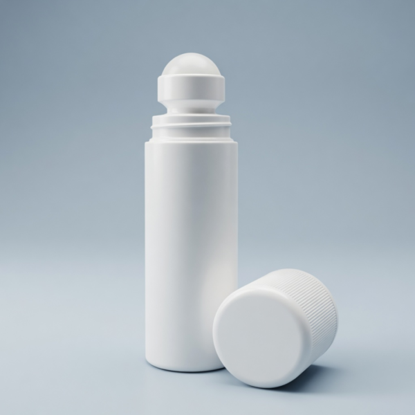 <b>Child-Resistant Roll-On Bottle — Clinical Format</b><br>Food-Grade | Ribbed CR Cap | High-Volume Programs<br>60ml, 90ml<br>SKU: 631RB-RPPC1-CR