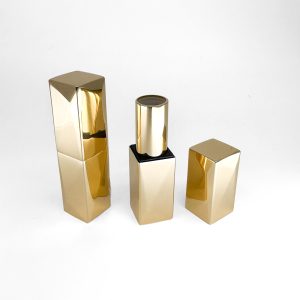 Aluminum Luxury Square Lipstick Tube Cup Size: 12.1/12.7mm SKU: 257MA-BL7266