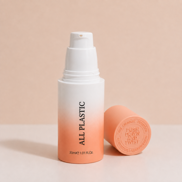 <B>Child-Resistant Airless Pump Bottle, Mono-Material</B><BR>15ml, 30ml, 50ml<BR>SKU: 144AB-GR249 - Image 2