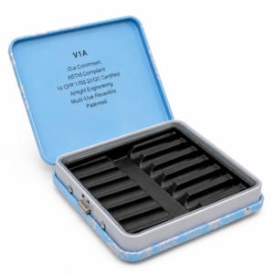 All-Metal Pre-Roll Tin CaseL: 103mm x W: 98mm x H: 17mmSKU: 711CR-V1A