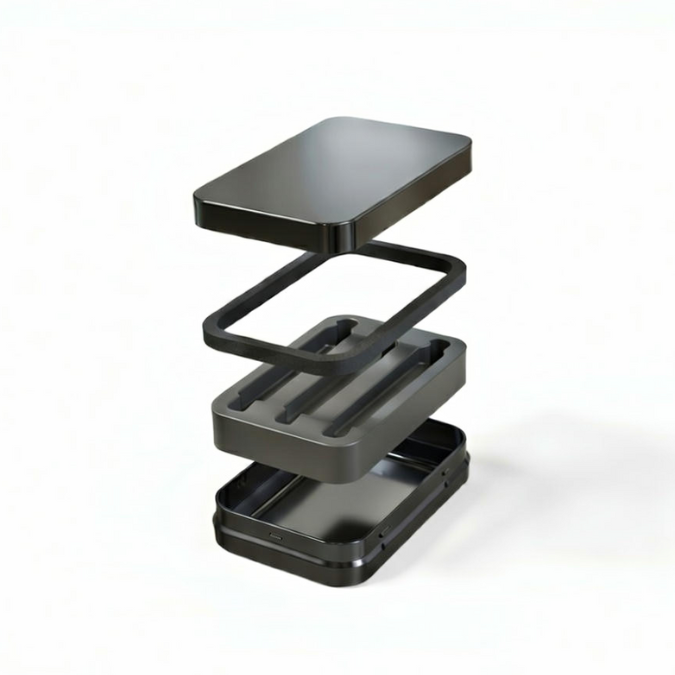 Snap Tin exploded view showing sealing components