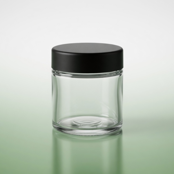 <b>Child-Resistant Glass Jar — Flower & Eighth Packaging</b><br>16 CFR §1700.20 Certified | 90ml & 110ml | Eighth & Quarter Flower<br>SKU: 775GJ-CR