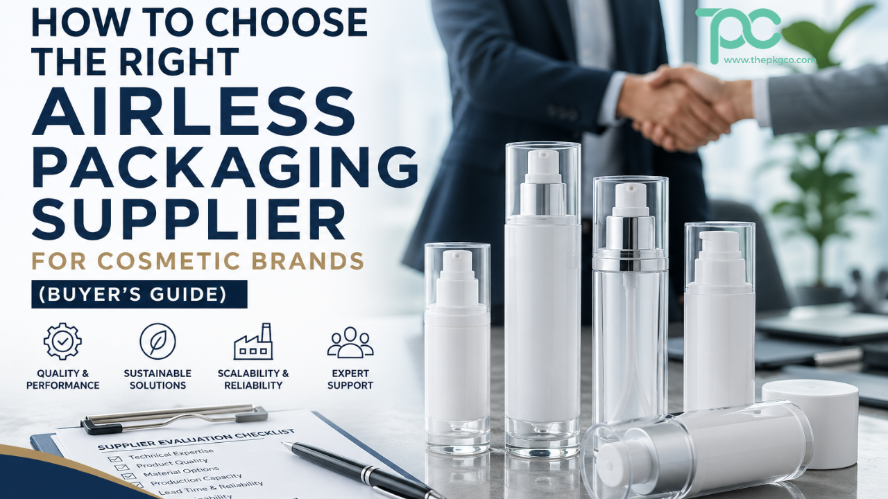 airless packaging supplier for cosmetic brands with airless pump bottles for cosmetic products