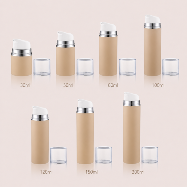 <b>Eco-friendly Mono-Material Airless Bottle </b><br> 30ml, 50ml, 80ml, 100ml, 120ml, 150ml, 200ml <br>SKU: 144AB-GR605 - Image 2