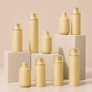 Airless Pump Bottles with 360° Dispensing in PP & PCR Materials  30ml, 50ml, 80ml, 100ml, 120ml, 150ml, 200ml SKU: 144AB-GR605W