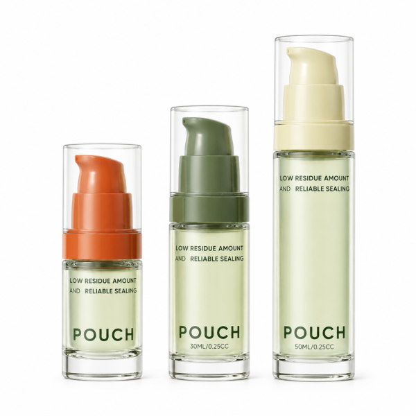 <b>Eco-friendly Glass Airless Pump Bottle</b> <br> 15ml, 30ml, 50ml <br>SKU: 869AB-SR-2198