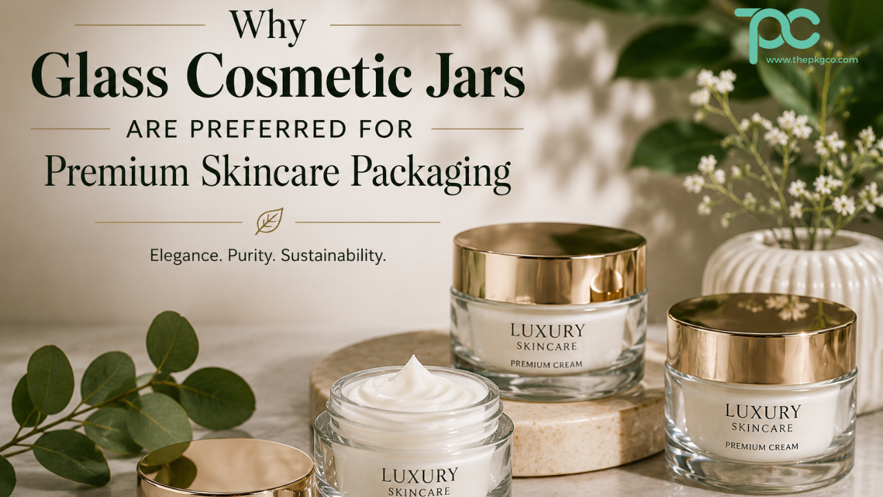 Luxury glass cosmetic jars for premium skincare packaging with elegant reusable beauty cream containers