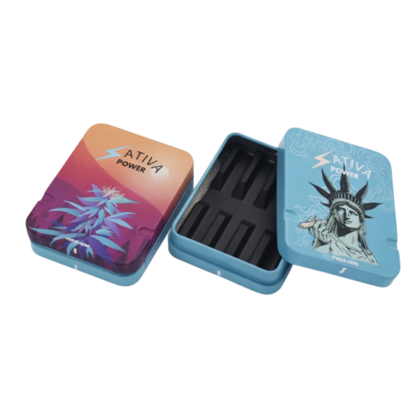 <b>Child-Resistant Snap Tin</b> <br>L: 74mm × W: 58mm × H: 20mm <br>SKU: 760CR-V5 - Image 5