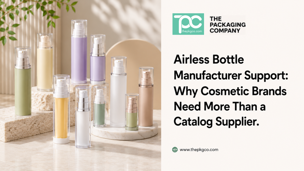 Airless bottle manufacturer guide for cosmetic brands, showing airless packaging options and supplier selection considerations beyond catalog sourcing.