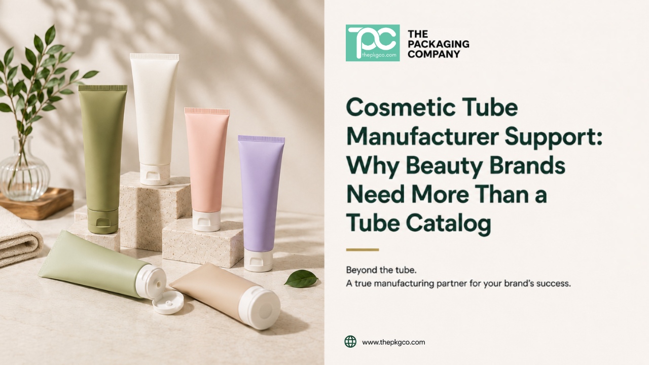 Cosmetic tube manufacturer guide for beauty brands, showing custom tube packaging options and production support beyond catalog sourcing.