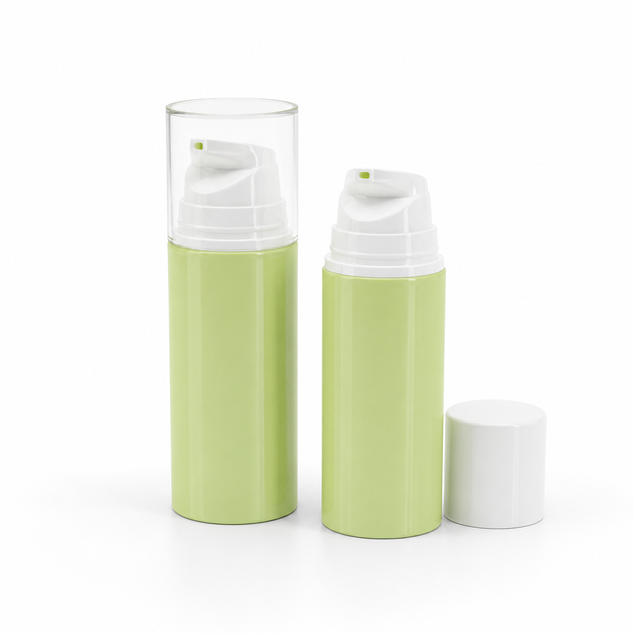 Mono-material recyclable airless bottles