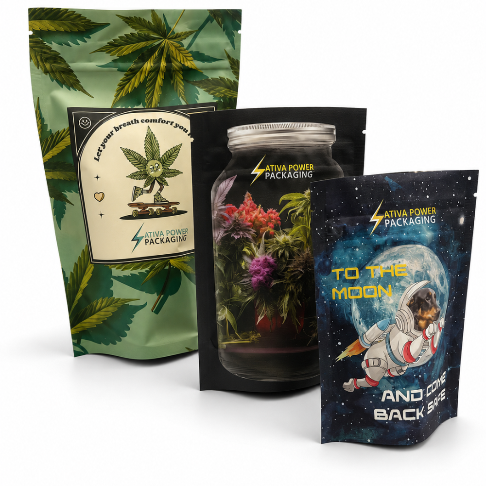 Child-resistant cannabis bags