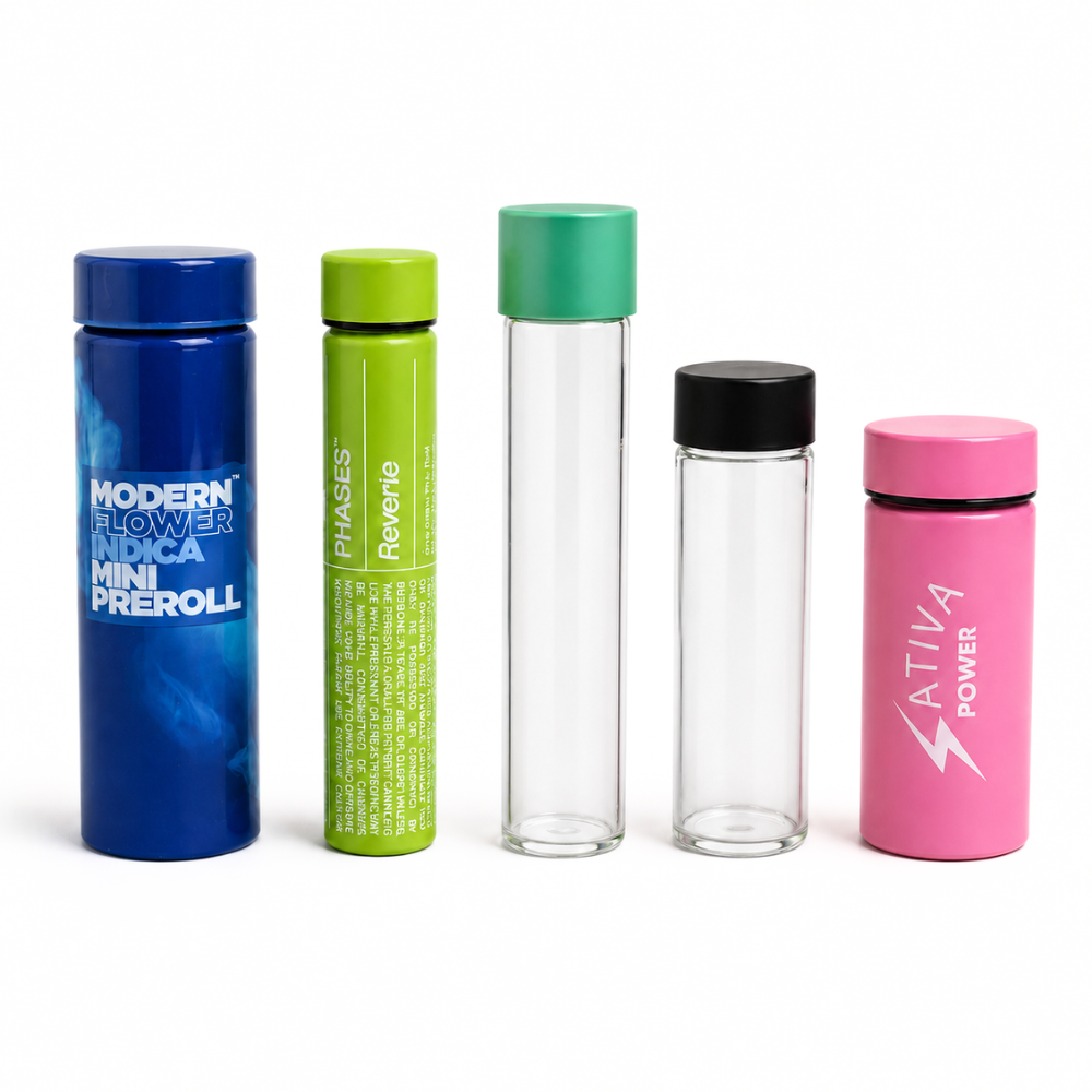 Child-resistant pre-roll tubes